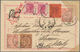 China: 1899/1933, Covers (2), Ppc (2) Inc. Combination R-card Shanghai To Italy 1900, And On Piece W - 1912-1949 République