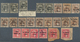 Japanische Besetzung  WK II - Malaya: General Issues, Perak, 1942, Ovpt. T17 Used Inc. Inverts On 1 - Malaysia (1964-...)