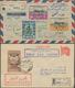 Delcampe - Jemen: 1940-70, Album Containing Early Covers And Cards Few Scarce Postal Stationerys, FDC, Scarce C - Yémen