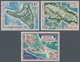 Komoren: 1971/1975, Maps ‚set‘ Of Five Incl. 100fr. Archipelago Of Comores, 100fr. Anjouan, 120fr. M - Comores (1975-...)