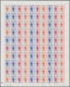 Neukaledonien: 1973. Lot Of 3 Color Proof Sheets Of 100 For The Definitive Issue "Tchamba Mask". Pri - Neufs