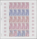 Neukaledonien: 1974. Lot Of 5 Color Proof Sheets Of 25 For The Complete Issue "200th Anniversary Of - Neufs