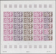 Neukaledonien: 1974. Lot Of 5 Color Proof Sheets Of 25 For The Complete Issue "200th Anniversary Of - Nuevos