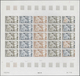 Neukaledonien: 1974. Lot Of 5 Color Proof Sheets Of 25 For The Complete Issue "200th Anniversary Of - Nuevos