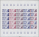 Neukaledonien: 1974. Lot Of 5 Color Proof Sheets Of 25 For The Complete Issue "200th Anniversary Of - Neufs