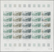 Neukaledonien: 1982. Lot Of 2 Color Proof Sheets Of 25 For The Issue "Bernheim Library, Noumea". Pri - Neufs