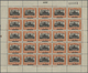 Paraguay: 1908/1909, Revaluation Overprints, Specialised Assortment Of Nine Complete Sheets Of 25 St - Paraguay