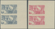 Syrien: 1955/1958, Group Of 14 Imperforate Stamps: 1955 Alep Citadel Pairs, 1957 4th Damas Fair, 195 - Syrie