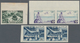 Tunesien: 1953/1961, Almost Exclusively U/m Accumulation Of Apprx. 330 IMPERFORATE Stamps, Mainly Fr - Lettres & Documents