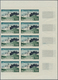 Tunesien: 1954, Definitives "Views"/Airmails, U/m Assortment Of 155 Imperforate Stamps Within Units, - Cartas & Documentos