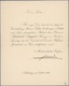 Thematik: Königtum, Adel / Royalty, Nobility: 1880/1900 (ca): ROYAL Correspondence Of Queen Maria Cr - Familias Reales