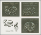 Thematik: Olympische Spiele / Olympic Games: 1993, Guyana. Set Of 50 GOLD Miniature Sheets Of 3 (Mi. - Otros & Sin Clasificación