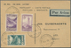 Andorra - Französische Post: 1931/1951, 5 Airmail Letters, Amongst Others Destinations USA, Belgium - Autres & Non Classés