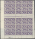 Frankreich: 1925, MERSON, 3fr. Violet/blue, Complete Sheet Of 75 Stamps (multiple Foldings), Unmount - Autres & Non Classés