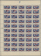 Französische Post In Der Levante: 1942, 2.50fr. On 12½pi. Ultramarine, Complete Sheet Of 50 Stamps, - Otros & Sin Clasificación
