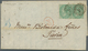 Großbritannien: 1861/1869, Lot Of Three Entires To Italy, E.g. 1856 6d. Lilac, 1856 1s. Green Two Co - Autres & Non Classés