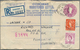 Großbritannien - Ganzsachen: 1954/1958, Group Of 19 Uprated Registered Stationery Envelopes KGVI (4) - Autres & Non Classés