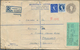 Großbritannien - Ganzsachen: 1954/1958, Group Of 19 Uprated Registered Stationery Envelopes KGVI (4) - Autres & Non Classés