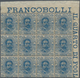 Italien: 1893, 25c. Blue, 72 U/m Stamps (marginal Blocks Of 60 And Of Twelve), Some Natural Brownish - Neufs