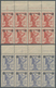 Italien: 1924, Overprinted Issue Complete Set Of 4 Values, Each In 12 Blocks And Over 110 Complete S - Neufs