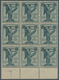 Italien: 1924, Overprinted Issue Complete Set Of 4 Values, Each In 12 Blocks And Over 110 Complete S - Neufs