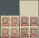 Karpaten-Ukraine: 1945, Group Of Ten Blocks Of Four (=40 Stamps), Unnmounted Mint (some With Natural - Ukraine