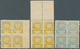 Karpaten-Ukraine: 1945, Group Of Ten Blocks Of Four (=40 Stamps), Unnmounted Mint (some With Natural - Ucrania