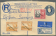 Malta - Ganzsachen: 1956/1958, Group Of Ten Uprated Registered Stationery Envelopes 6c. Blue, Sent T - Malte