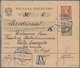 Delcampe - Polen - Lokalausgaben 1915/19: 1919/1923 (ca): 132 Postal Orders Franked With Postage Due Stamps Fro - Autres & Non Classés