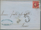Spanien: 1860/1869, Group With 7 Franked Covers To France, Comprising Single Frankings 12 Cs Carmine - Usados