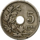 Monnaie, Belgique, 5 Centimes, 1905, B+, Copper-nickel, KM:54 - 5 Centimes