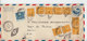 Sur Enveloppe Via Air Mail US Postage 9 Timbres 10 C. Et Un Timbre 5 C. CAD Huuson New York 1935. (684) - 1c. 1918-1940 Lettres