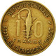 Monnaie, West African States, 10 Francs, 1964, Paris, TB+, Aluminum-Bronze, KM:1 - Côte-d'Ivoire