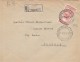 RACCOMANDATA 1953 CON 80 L. LEONARDO-TIMBRO FIRENZE VIA DEL CASTELLACCIO (Z2149 - 1946-60: Storia Postale