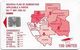 Gabon - OPT - Map Of Gabon (Red), SC7, Cn.C35141530, (Innovatron Logo Up Right Corner), 150Units, Used - Gabun