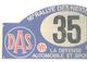 Plaque De Rallye, 16 E Rallye Des Neiges 1980 , DAS , GVEA , 2 Scans , N° 35, Frais Fr 4.75 E - Placas De Rally