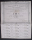 Papeteries La Sarraz, Clarens Et La Batie Actions De 500 Francs Geneve 1865 - Industrie