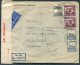 1942 Palestine Registered Censor Airmail Cover, Universal Trading Co.Tel Aviv - New York, USA - Palästina