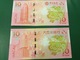 MACAO  New  Commemorative Set 2 X 10 Patacas  Year Of The  Pig Issue   1.1.2019 - Macao