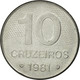 Monnaie, Brésil, 10 Cruzeiros, 1981, TTB, Stainless Steel, KM:592.1 - Brésil