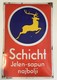 VINTAGE SOAP SIGN  1930's PLAQUE  SCHLICHT JELEN SOAP SAPUN  Emaillee    60 X 40 Cm - Enseignes