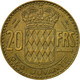Monnaie, Monaco, Rainier III, 20 Francs, Vingt, 1950, TTB, Aluminum-Bronze - 1949-1956 Old Francs