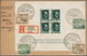 Deutsches Reich - 3. Reich: 1934/1944, Lot Von 13 Briefen Und Karten (einmal Feldpost), Dabei Nette - Used Stamps