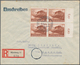 Deutsches Reich - 3. Reich: 1944, Wehrmacht II, Viererblock Satz Einzeln Auf Echt Gelaufenen Briefen - Used Stamps