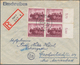 Deutsches Reich - 3. Reich: 1944, Wehrmacht II, Viererblock Satz Einzeln Auf Echt Gelaufenen Briefen - Used Stamps