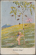 Varia (im Ansichtskartenkatalog): 1915/23, Glückwunsch- Und Grußkarten (13) Plus 3 Feldpostkarten Au - Other & Unclassified