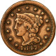 Monnaie, États-Unis, Braided Hair Cent, Cent, 1847, U.S. Mint, Philadelphie - 1840-1857: Braided Hair