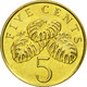 Monnaie, Singapour, 5 Cents, 1995, Singapore Mint, TTB+, Aluminum-Bronze, KM:99 - Singapour