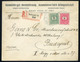 BUDAPEST 1899. Helyi Ajánlott 5+3kr-os Szép Céges Levél  /  BUDAPEST 1899local Reg 5+3 Kr Nice Corp. Letter - Used Stamps