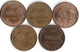 Lot 5 Pièces De Monnaie    1 Cent - Lots